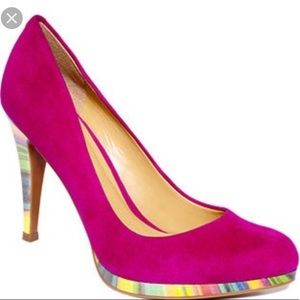 Nine West Pink Suede Pumps